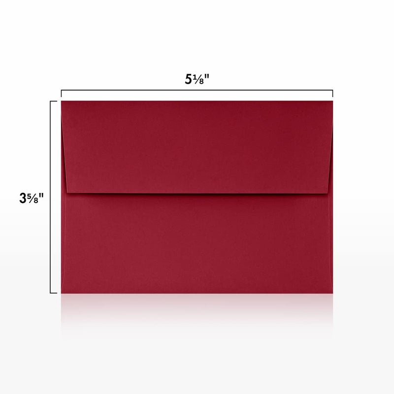 LUXPaper 4Bar A1 Invitation Envelopes | Peel & Press | 3 5/8" x 5 1/8" | Garnet Red | 80lb. Text | 50 Qty - Image 3